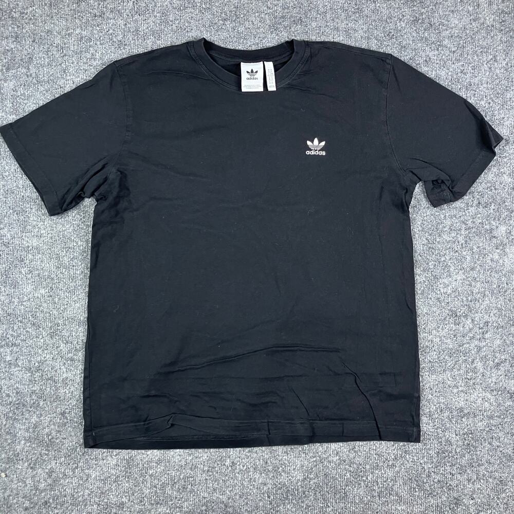 Adidas T-Shirt Mens XL Black Trefoil Logo Minimalist Casual Streetwear Style